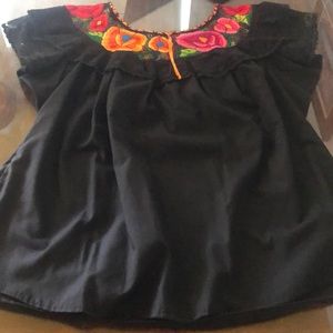 Floral Mexican style blouse